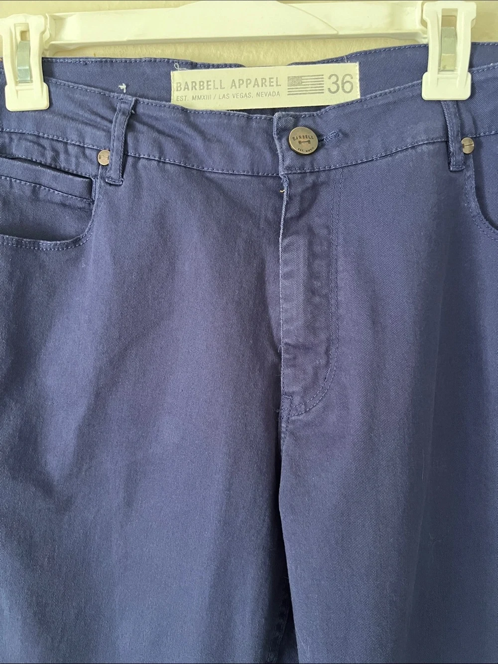 Like New! BARBELL APPAREL Chino Pants Cotton Blend Purple/Blue Size 36